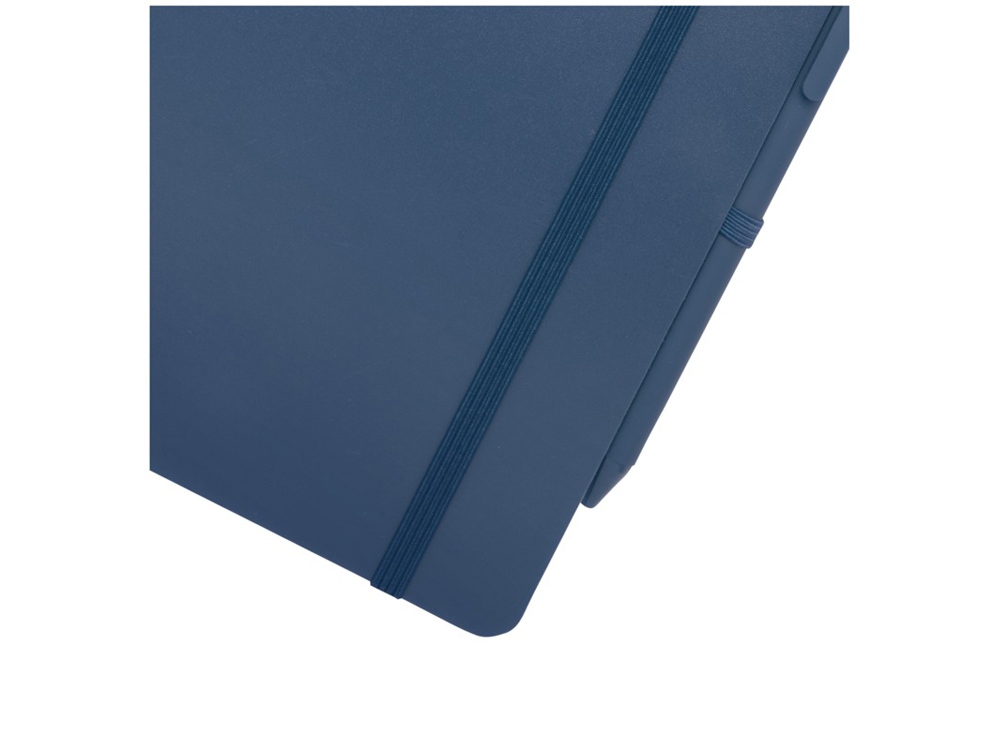 Блокнот Thalaasa формата А5 в твердой обложке из океанического пластика с шариковой ручкой - Синий — изображение 5