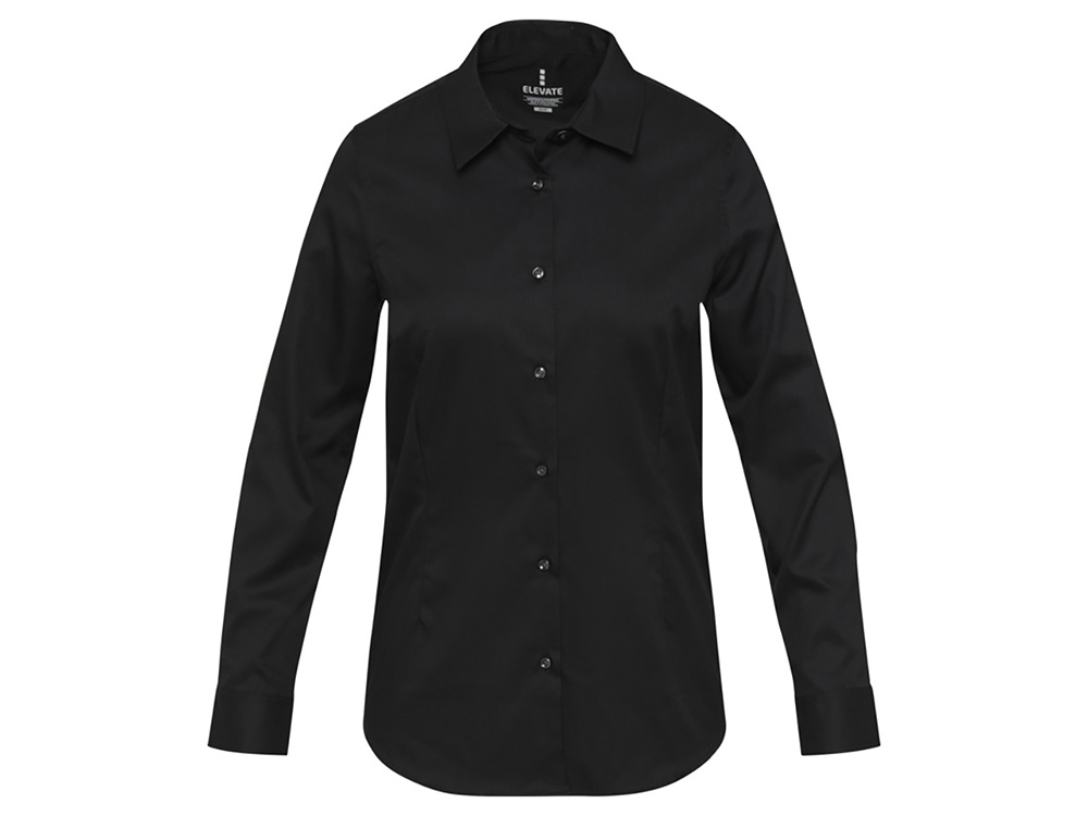 Citrine женская рубашка из твила - сплошной черный — изображение 2