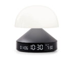 Светильник с часами и световым будильником Mina Sunrise, темно-серый