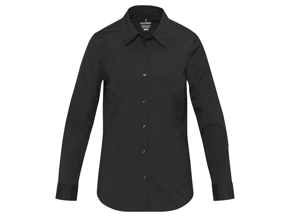 Carnelian женская рубашка из поплина - сплошной черный — изображение 2