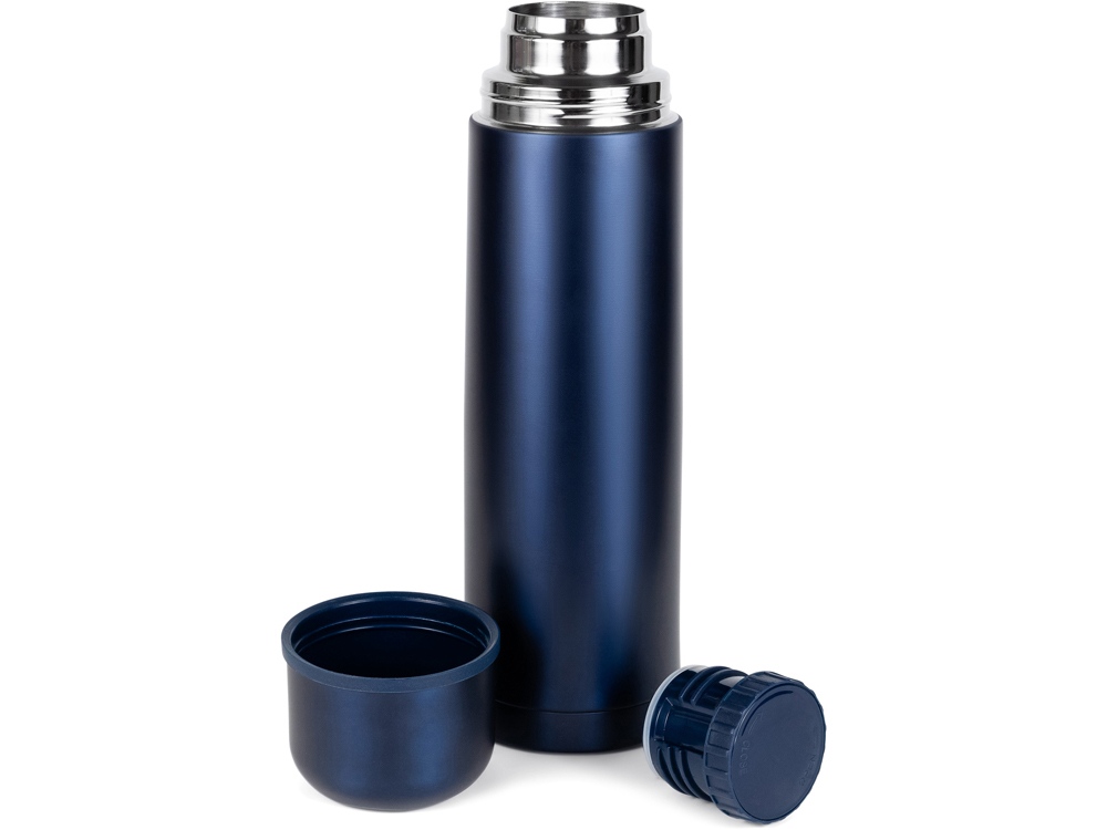 Термос Relaxika 101 (1 литр), темно-синий (без лого) — изображение 6