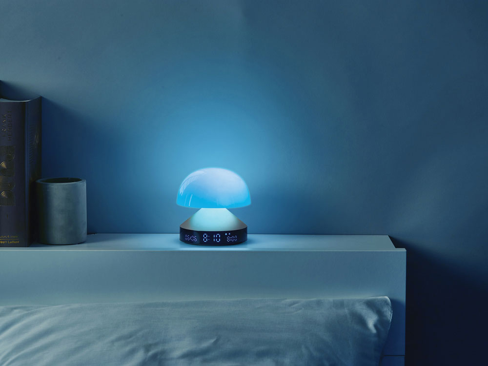 Светильник с часами и световым будильником Mina Sunrise, темно-серый — изображение 15