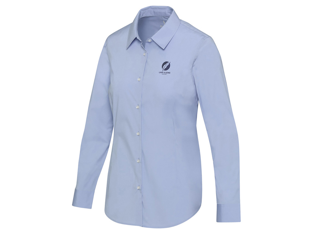 Carnelian женская рубашка из поплина - Голубой — изображение 5