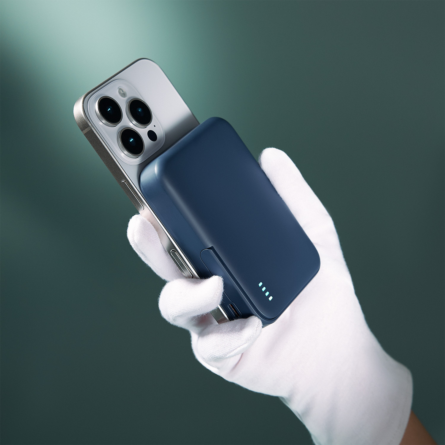 Внешний аккумулятор Юнион PD (Union PD) 10000mAh с функцией беспроводной зарядки 15W, синий — изображение 3