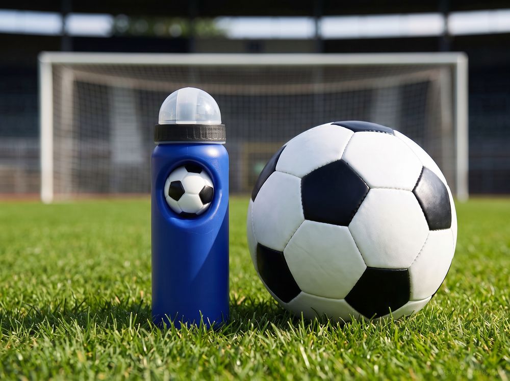 Бутылка с антистрессом Footballer, синяя — изображение 2