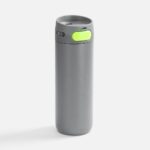 Термостакан X1 с цветной кнопкой, серый с желтым