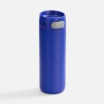 Термостакан X1 с цветной кнопкой, синий с серым