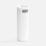 Термостакан X1 с цветной кнопкой, белый с серым