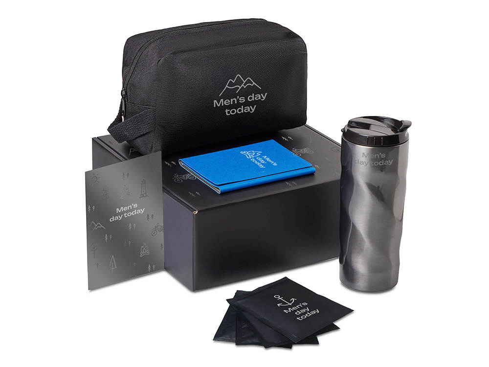 Подарочный набор Re:m. Road с термокружкой, косметичкой и обложкой для паспорта