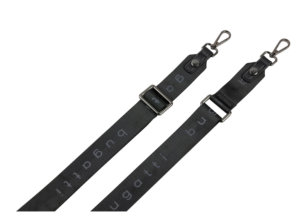 Сумка наплечная BUGATTI Almata, чёрная, полиуретан, 11х4х19 см — изображение 7