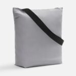 Шопер B5, серый с широкими черными ручками