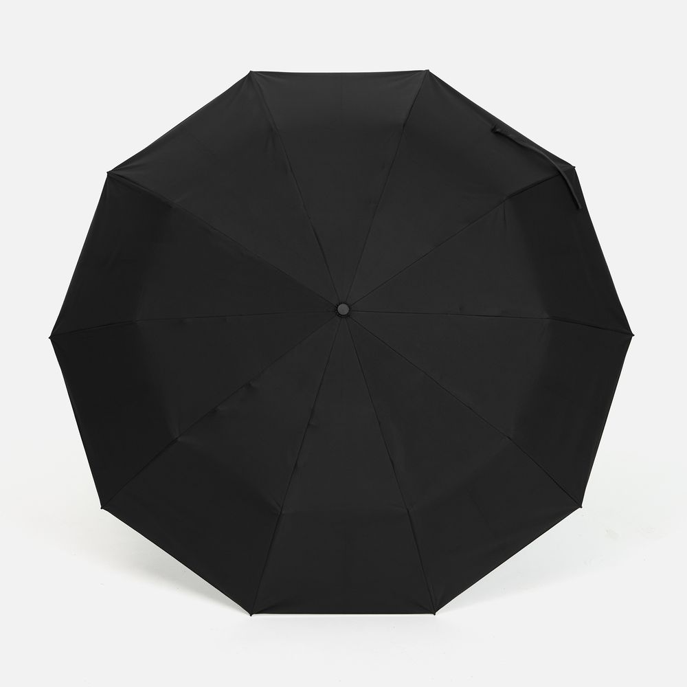 Зонт складной Skymate с УФ-защитой и ручкой-карабином, черный — изображение 2