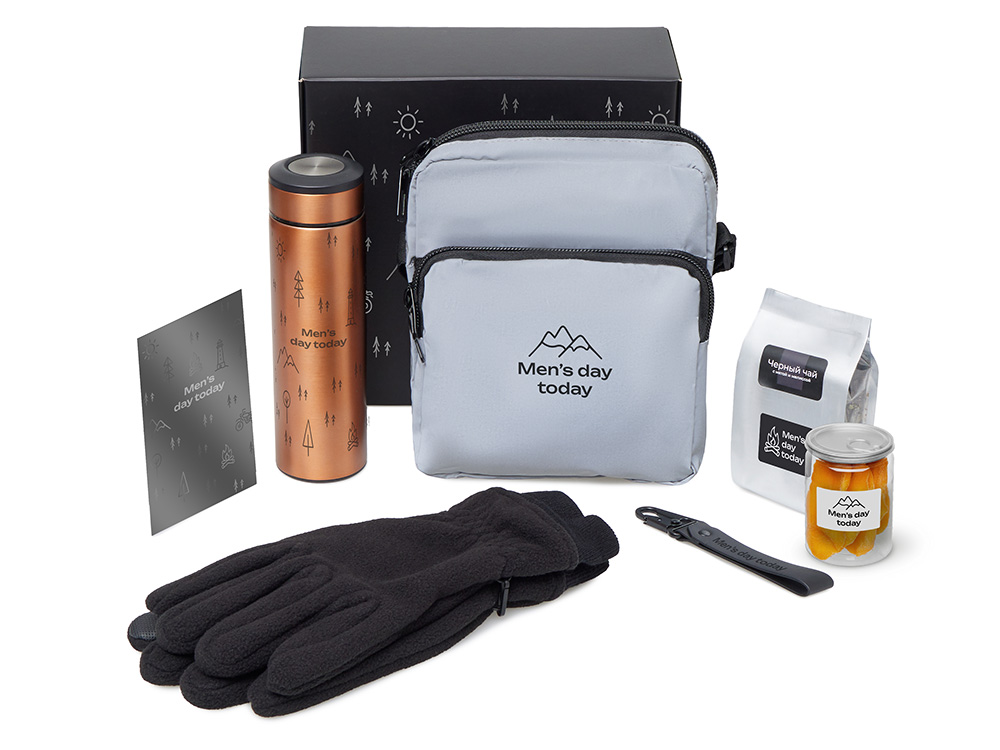 Подарочный набор Re:m. Step с термосом, перчатками и сумкой