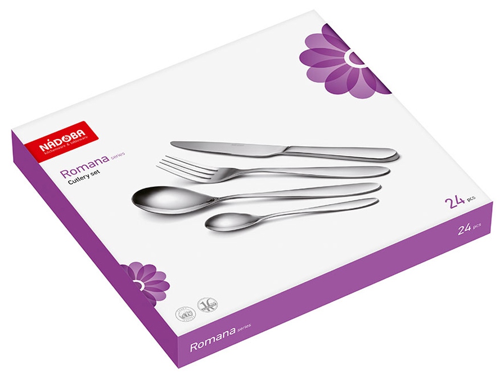 Набор столовых приборов, 24 предмета, NADOBA, серия ROMANA — изображение 4