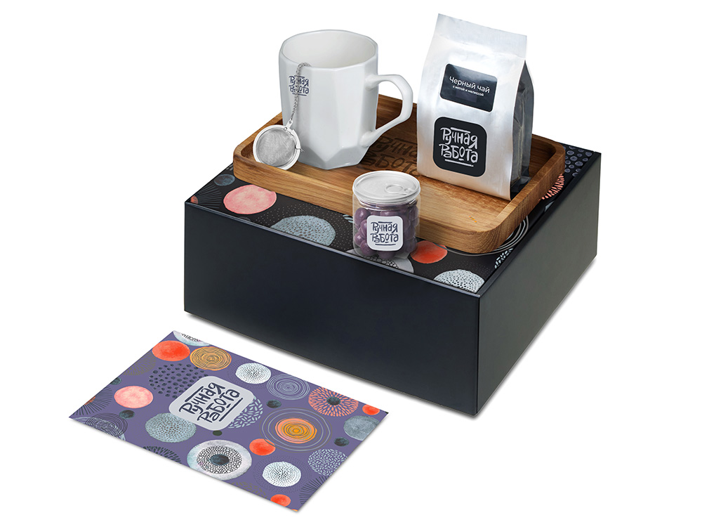 Подарочный набор Re:y. Hearth с кружкой, подносом и чаем