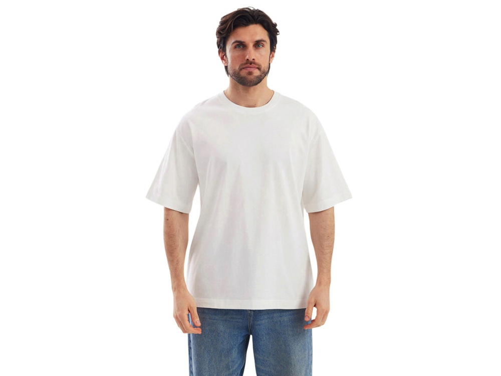 Футболка Kyoto из джерси 180 г/м2 с пич отделкой, унисекс, молочный