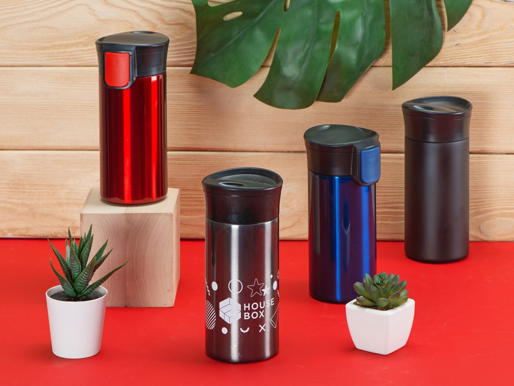 Вакуумная термокружка с кнопкой Upgrade, Waterline, матовая сталь — изображение 10