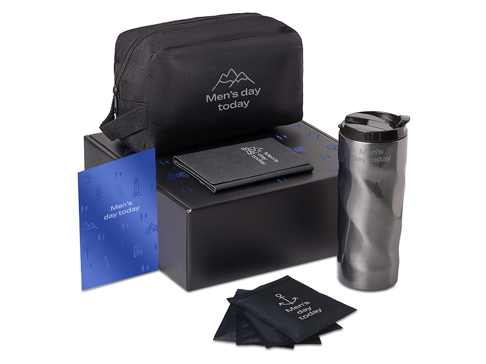 Подарочный набор Re:m. Road с термокружкой, косметичкой и обложкой для паспорта