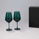 Подарочный набор 2 бокала для вина Эмеральд (Emerald) в черной коробке