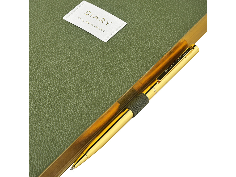 Ежедневник недатированный А5 Verde с нашивкой, зеленый — изображение 7