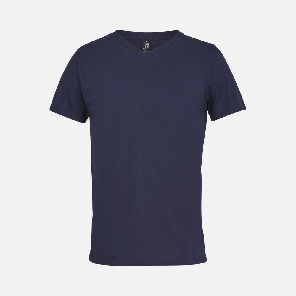 Футболка унисекс Regent с V-образным вырезом, кобальт (темно-синяя)