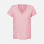 Футболка женская Regent Women с V-образным вырезом, розовая (candy)