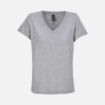 Футболка женская Regent Women с V-образным вырезом, серый меланж