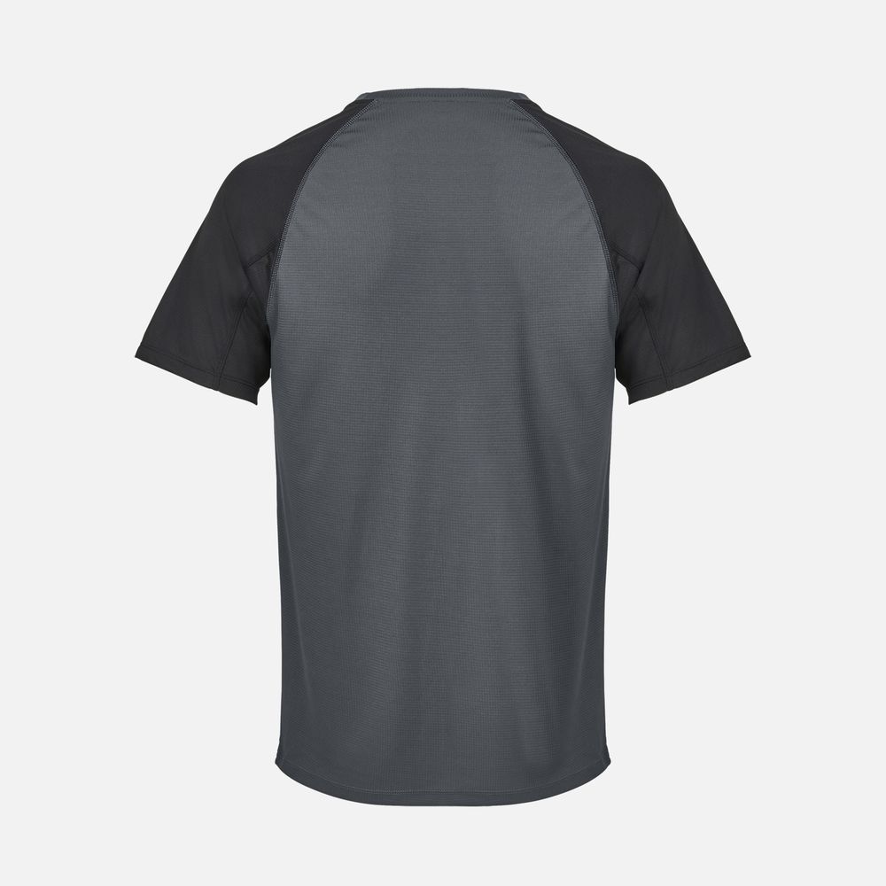 Футболка спортивная унисекс Vortex, черная с темно-серым — изображение 2