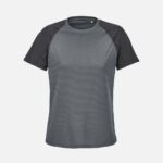 Футболка спортивная женская Vortex Women, черная с темно-серым