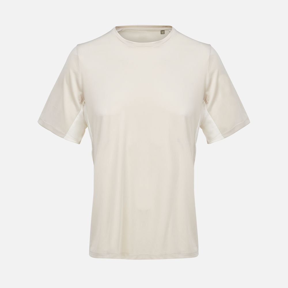 Футболка спортивная унисекс Storm, бежевая (льняная)