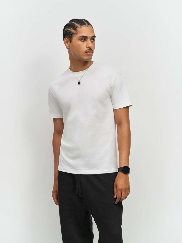 Футболка унисекс Cliff, светло-бежевая (неокрашенная) — изображение 4