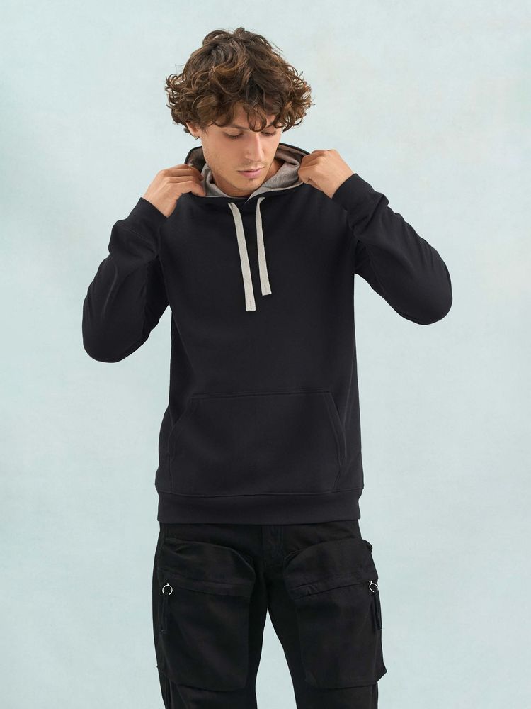 Худи унисекс Cameron, темно-синее с серым — изображение 5