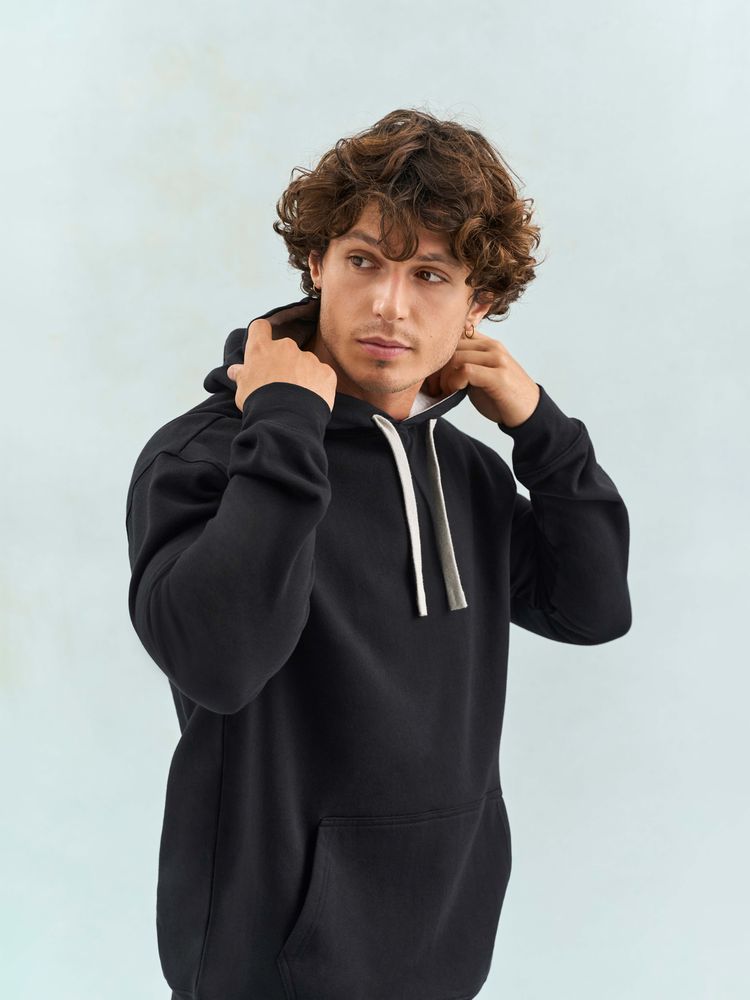 Худи унисекс Cameron, темно-синее с серым — изображение 6