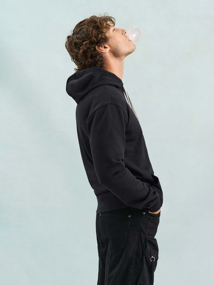 Худи унисекс Cameron, темно-синее с серым — изображение 7