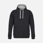 Худи унисекс Cameron, черное с серым меланжем