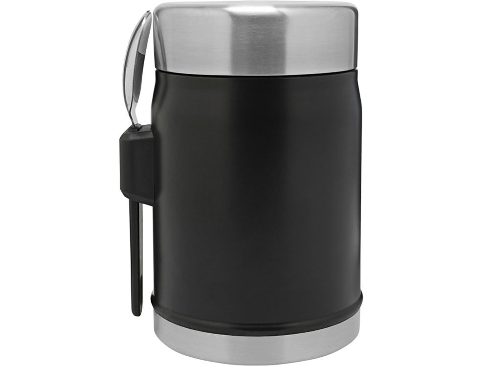 Банка для еды объемом 400 мл с ложкой-вилкой Stanley Legendary - черный матовый — изображение 3