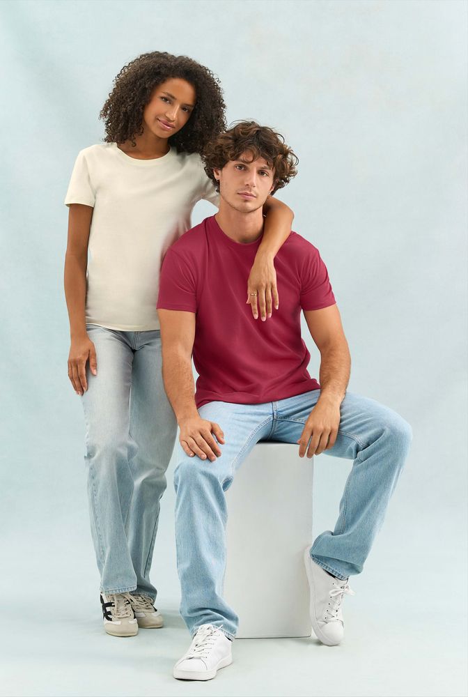 Футболка Imperial 190, красная (бургунди) — изображение 4