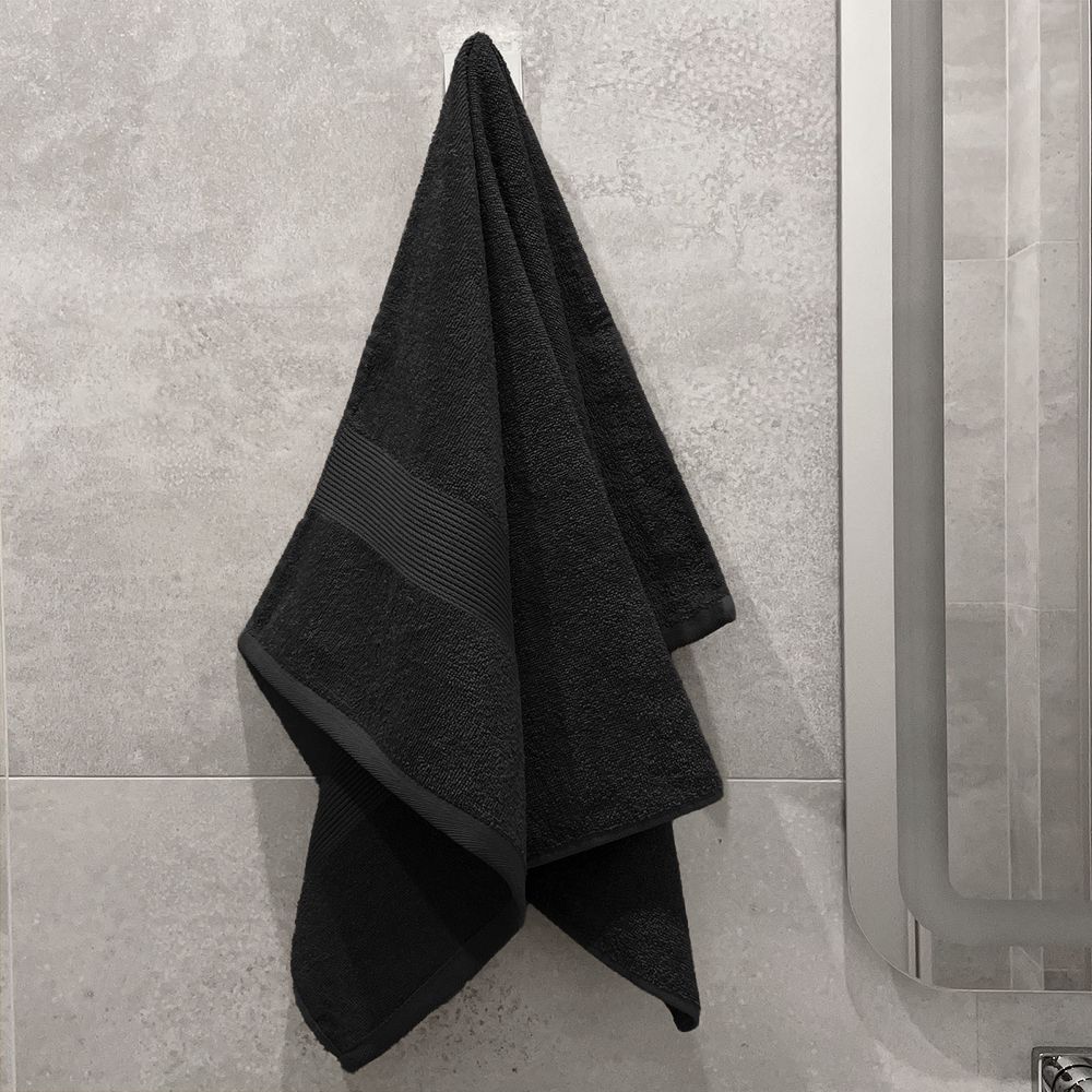 Полотенце махровое «Тиффани», большое, черное — изображение 5