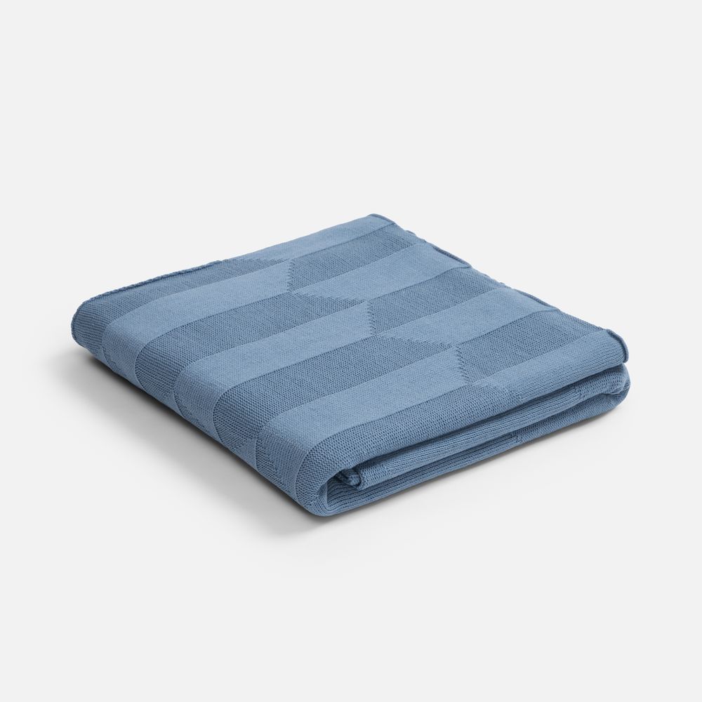 Плед Rombus, синий (дымчатый) — изображение 2