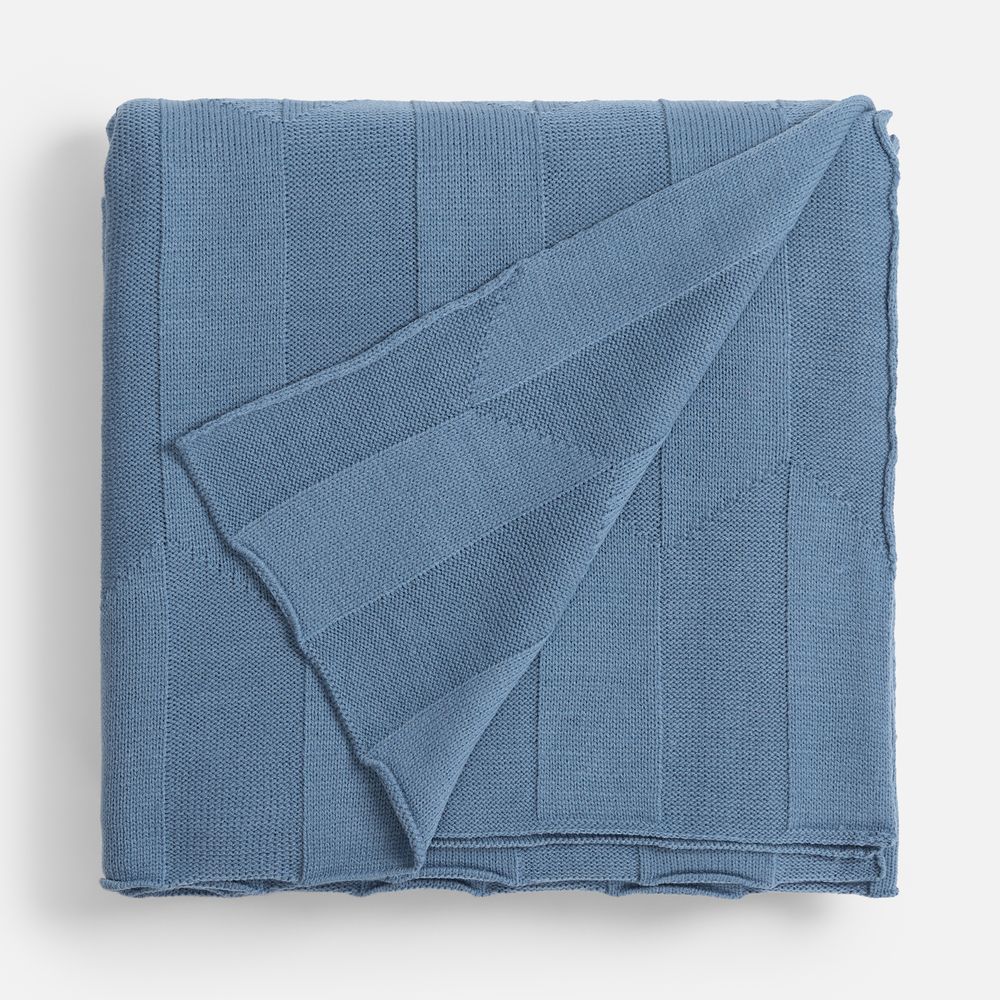 Плед Rombus, синий (дымчатый) — изображение 3