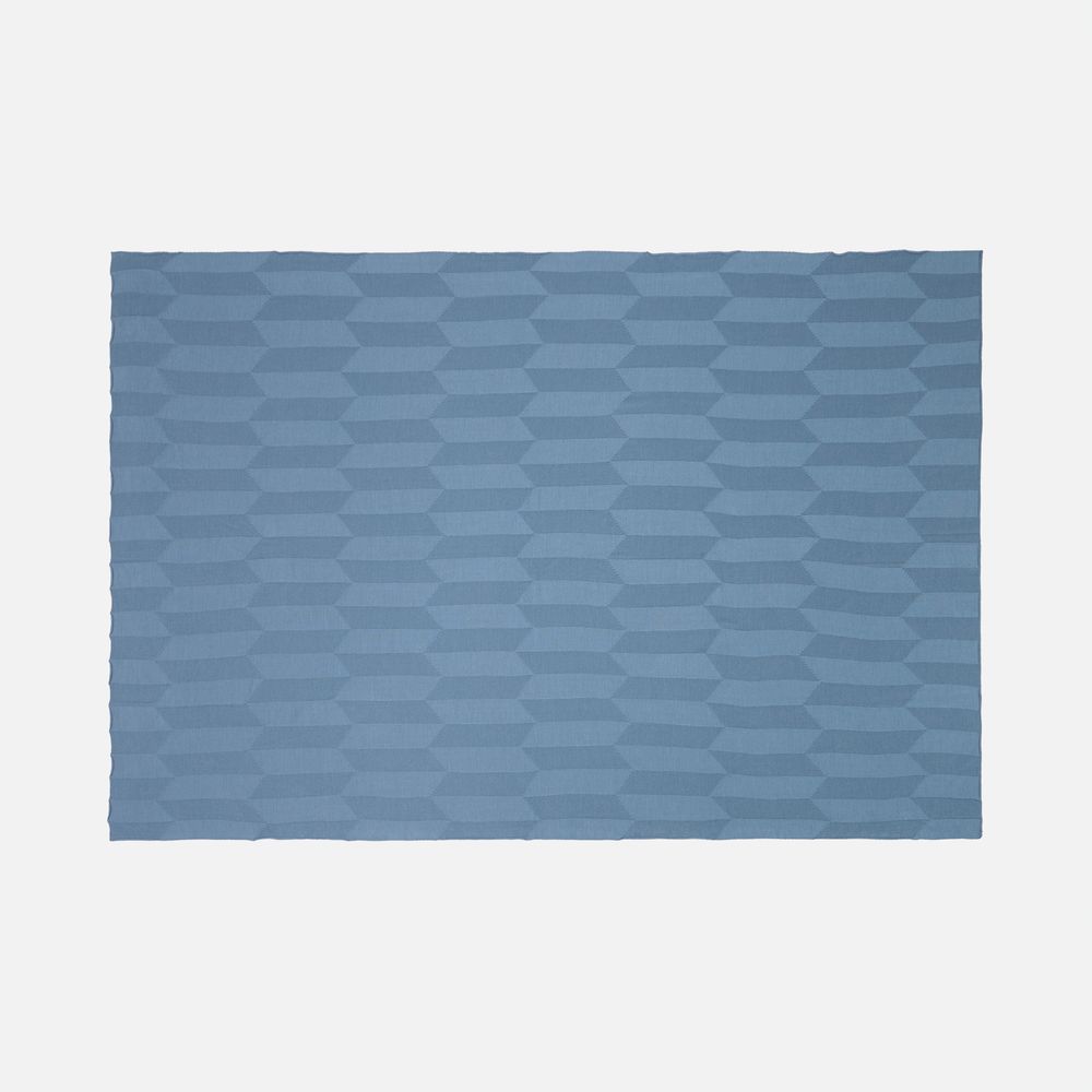 Плед Rombus, синий (дымчатый) — изображение 4