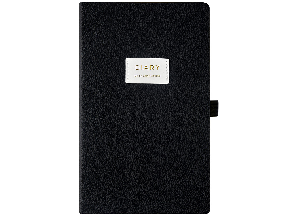 Ежедневник недатированный А5 Black с нашивкой, черный — изображение 2
