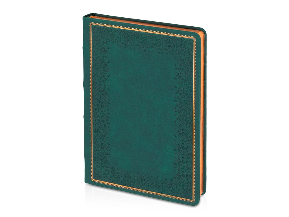 Ежедневник недатированный А5 Royal, зеленый с бронзовым срезом