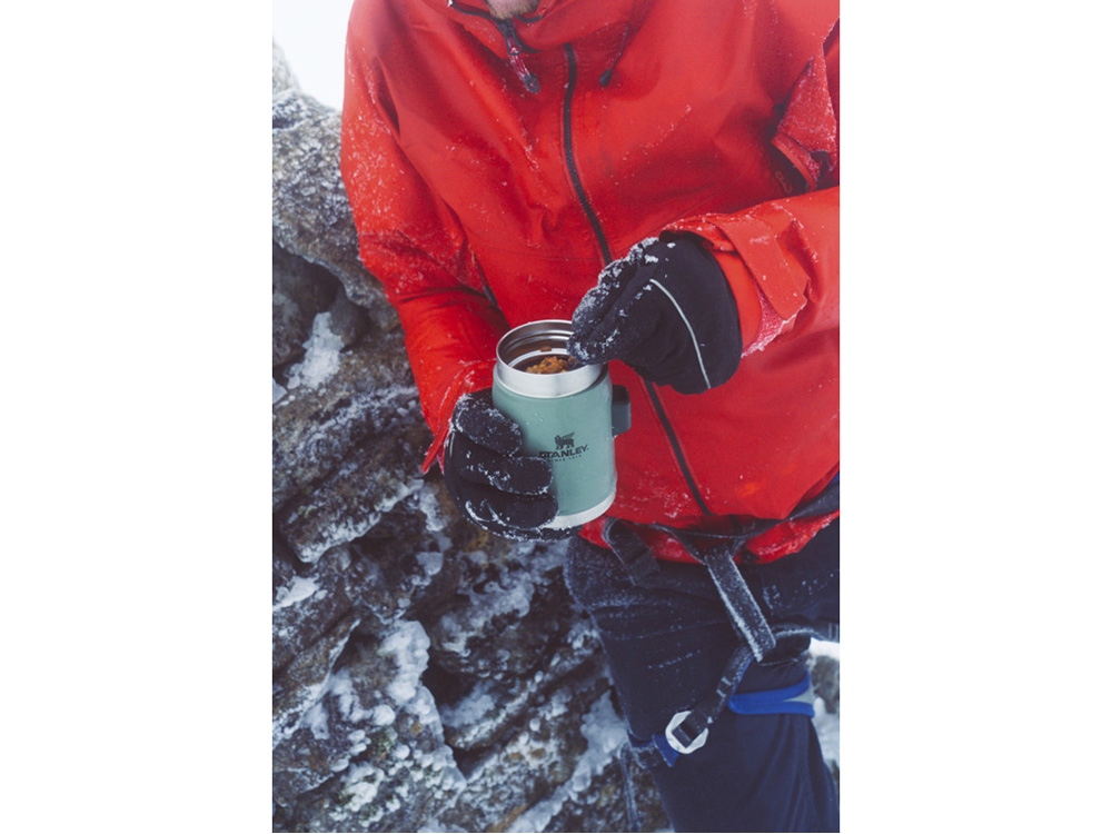 Банка для еды объемом 400 мл с ложкой-вилкой Stanley Legendary - черный матовый — изображение 5