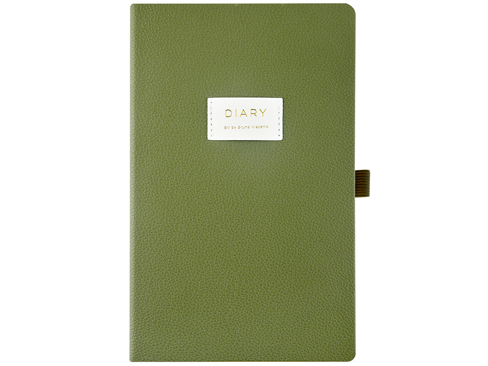 Ежедневник недатированный А5 Verde с нашивкой, зеленый — изображение 2
