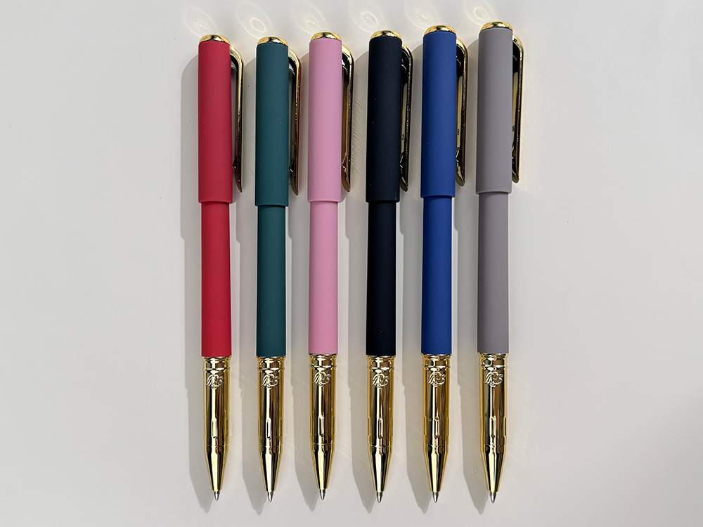 Ручка пластиковая шариковая Parliament, 0,7 мм, синие чернила, розовый/золотистый — изображение 7