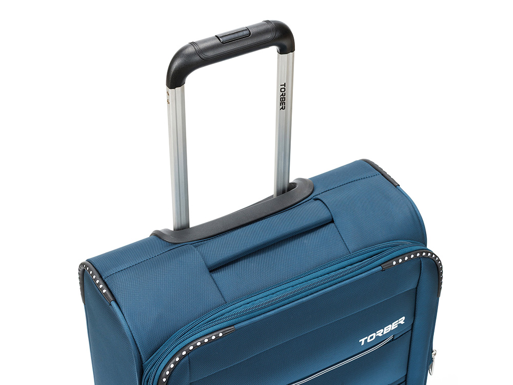 Чемодан TORBER ВИВИ, синий, полиэстер, 39 х 20 х 54 см, 36 л — изображение 8