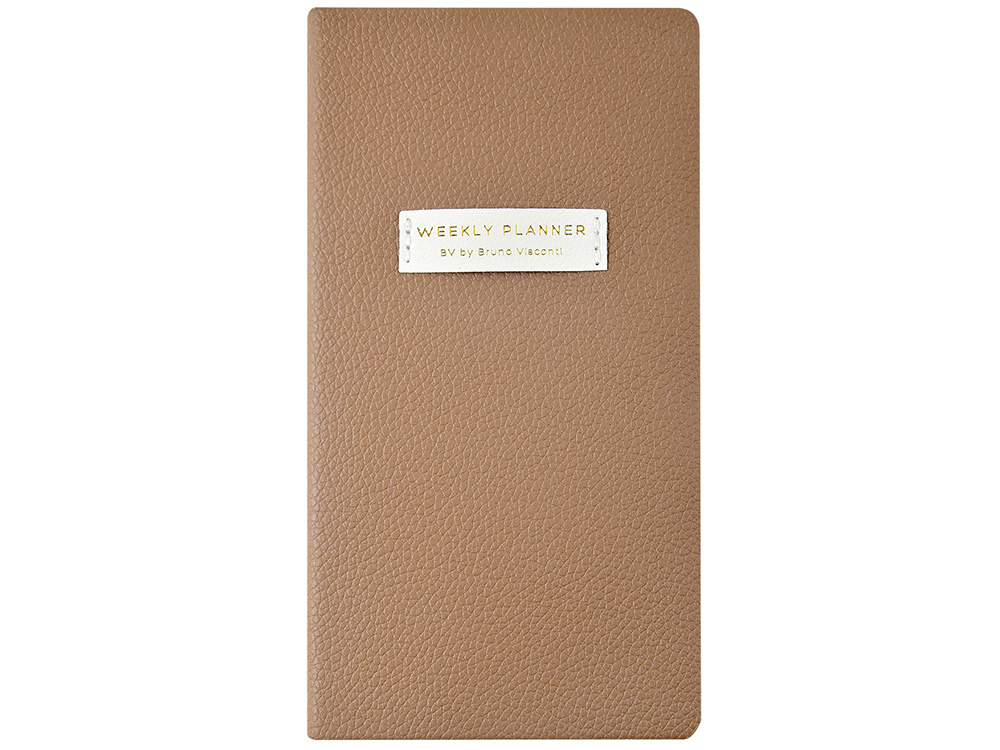 Еженедельник недатированный А6 Total beige с нашивкой, бежевый — изображение 2