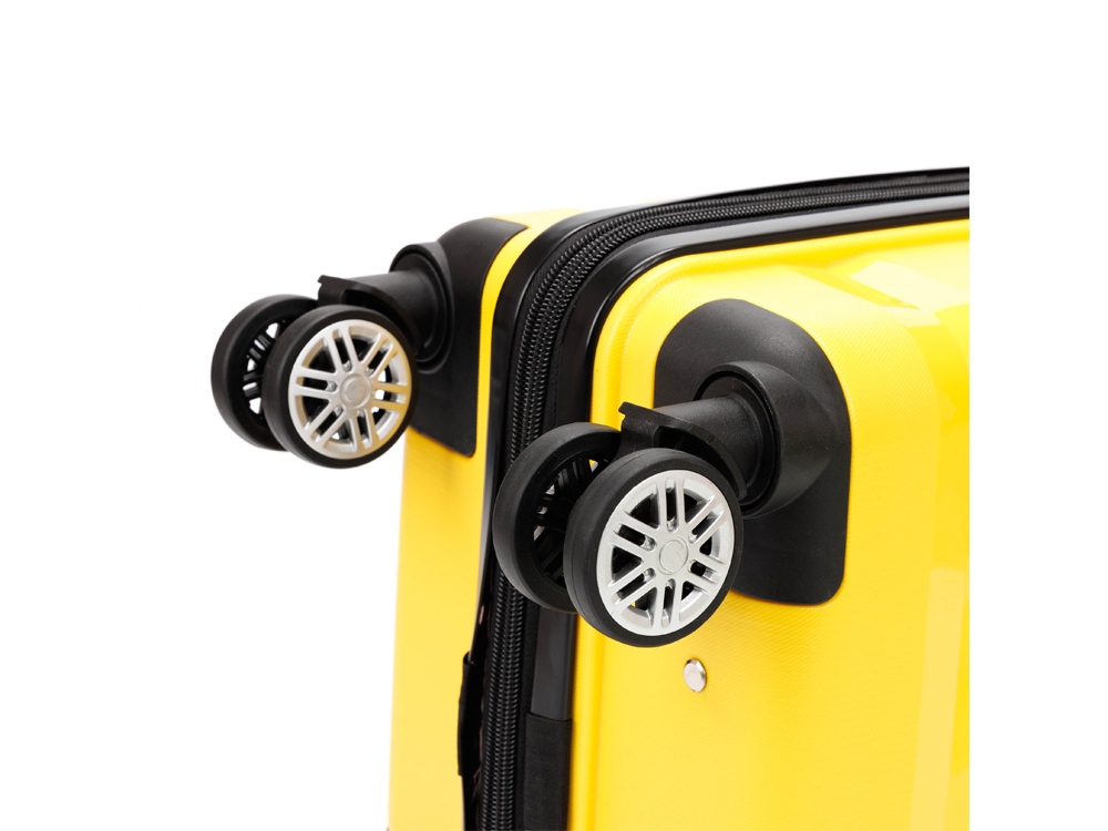 Чемодан TORBER В Отпуск, жёлтый, полипропилен, 33 х 22 х 53 см, 35 л — изображение 8