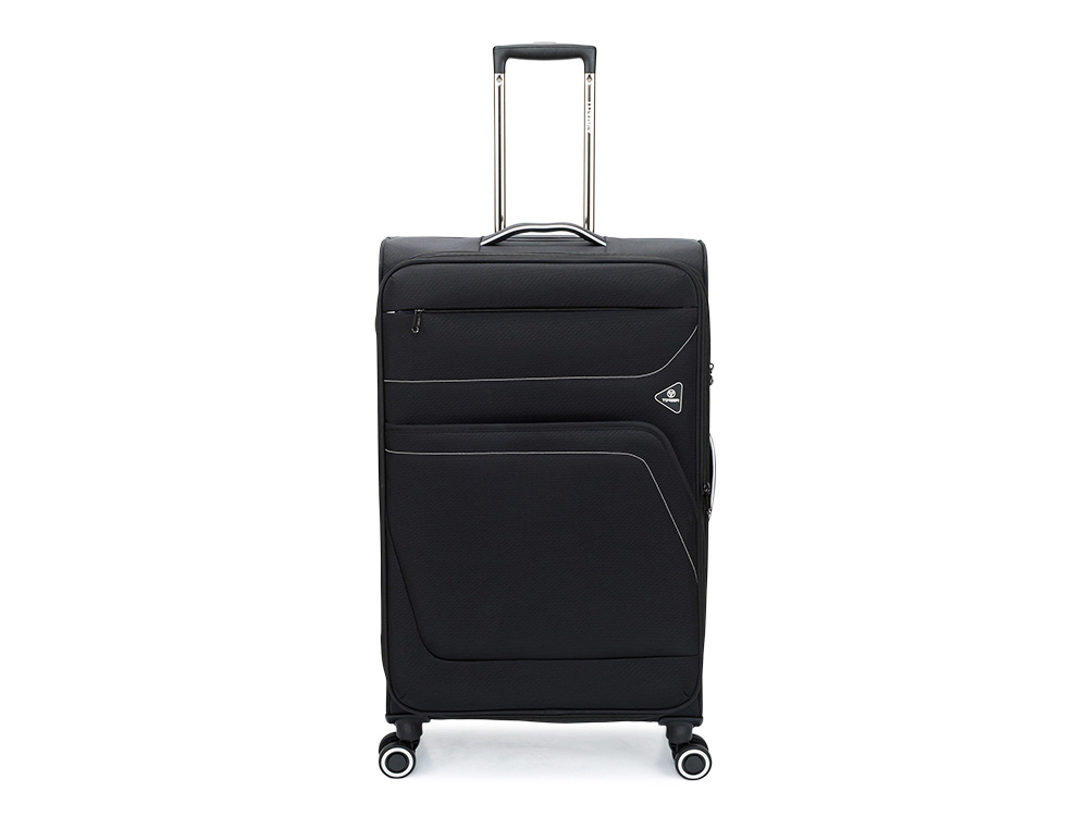 Чемодан TORBER НЕРО, чёрный, переработанный ПЭТ, 48 х 28 х 79 см, 90 л — изображение 2